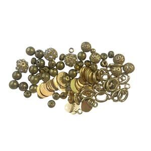 Lot Bead Craft Jewelry Making Gold Tone Fashion Various Shape Style Size Media